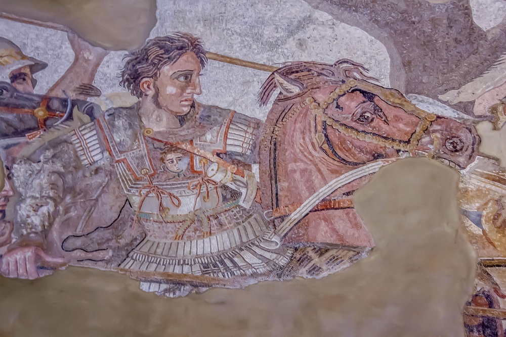 the Battle of Issus mosaic from Pompeii excavation the Battle of Issus mosaic from Pompeii excavation