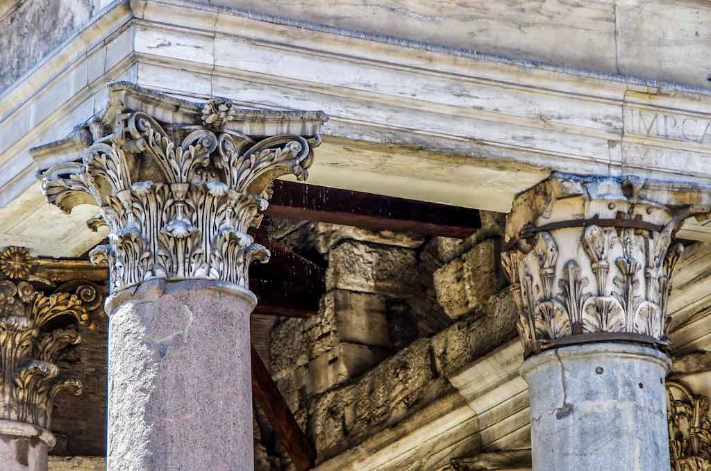Columns of the Pronaos at the Pantheon