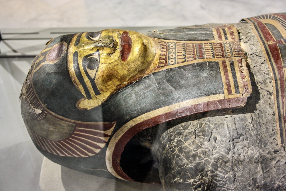 Ehyptian collection museum Naples Italy The Sarcophagus from the Egyptian collection at the MANN