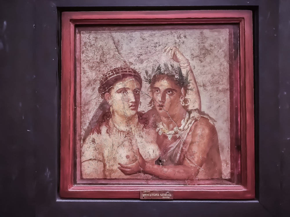 Secret Cabinet Gabinetto Segreto Pompei painting Painting from the Secret Gabinetto at MANN museum in Naples